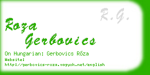 roza gerbovics business card