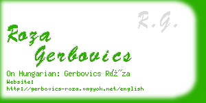 roza gerbovics business card